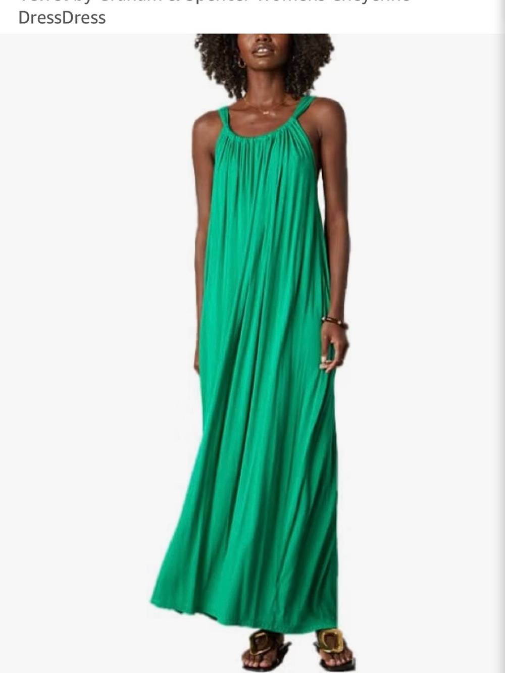 Velvet by Graham & Spencer Emerald Green Sleeveless Maxi Dress Cheyenne
